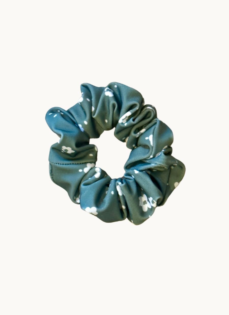 Scrunchie - Daisy Floral Green - Narah Soleigh